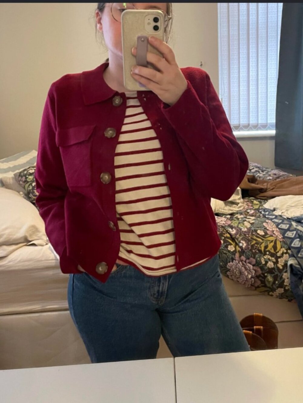Sezane Betty Cardigan Burgundy size XXL or 12US